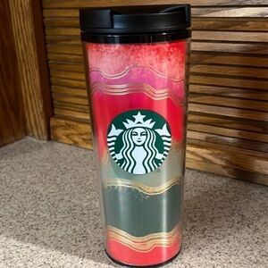 Set of 2- Starbucks Insulated Plastic Christmas Holiday
Tumbler 16 fl Oz T20